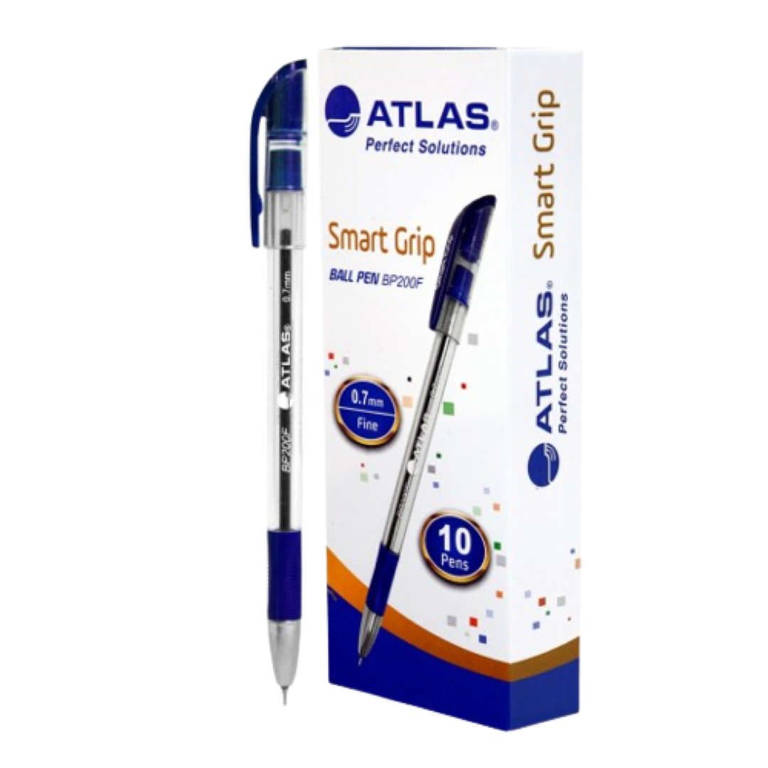 Atlas Ball Pen 0.7mm Fine  BX=10 BE Smart Grip AS-BP200F-BE